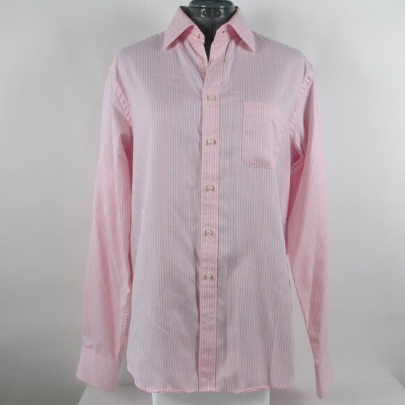 BUNDLE OF 2 THOMAS PINK DRESS SHIRTS - Picture 3 of 10